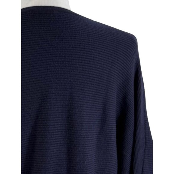 T Tahari Navy Blue Dolman Sleeve Cozycore Casual Lightweight Classic Sweater S - Picture 10 of 15